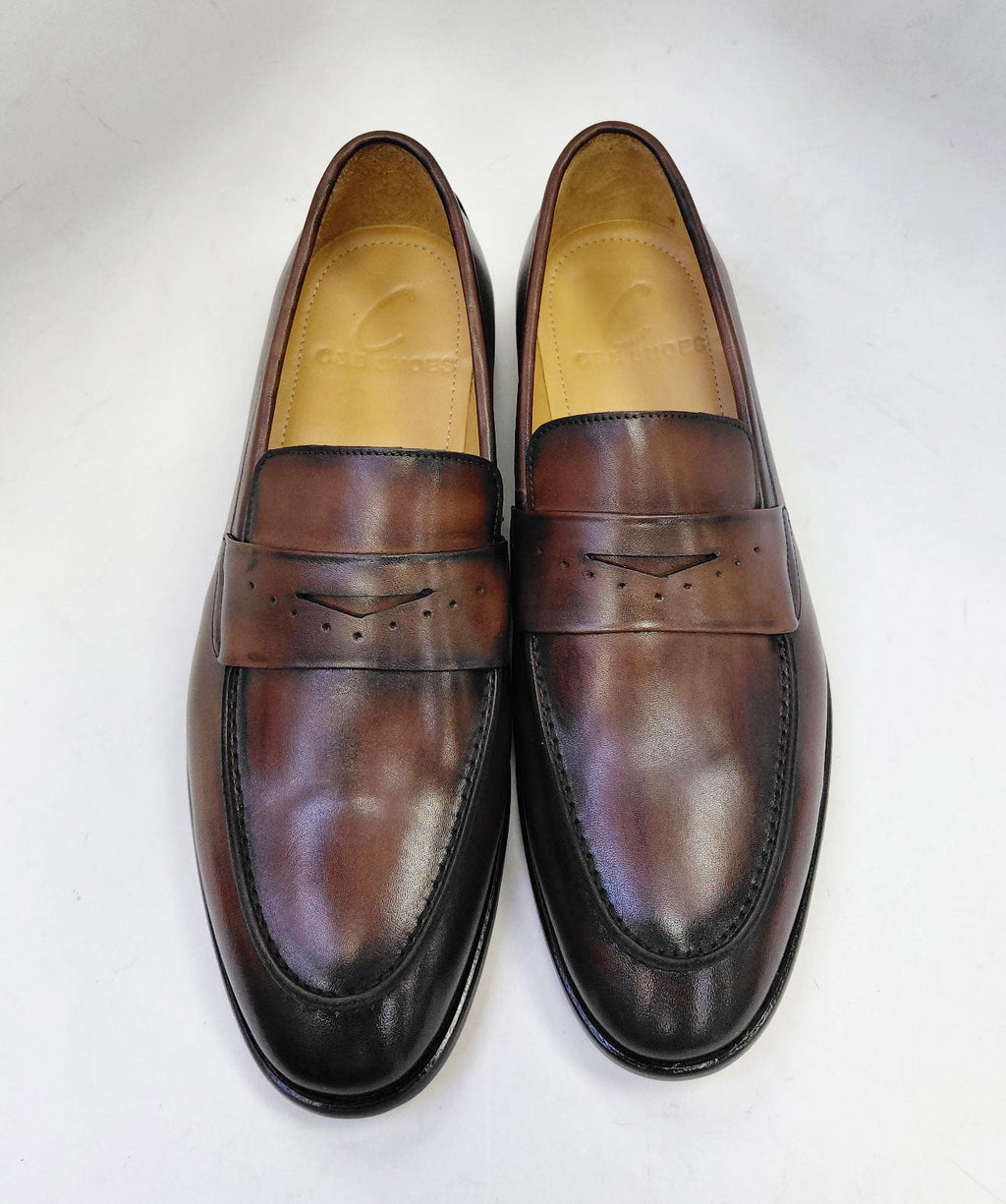 C Collection Calfskin Penny Loafer - Brown