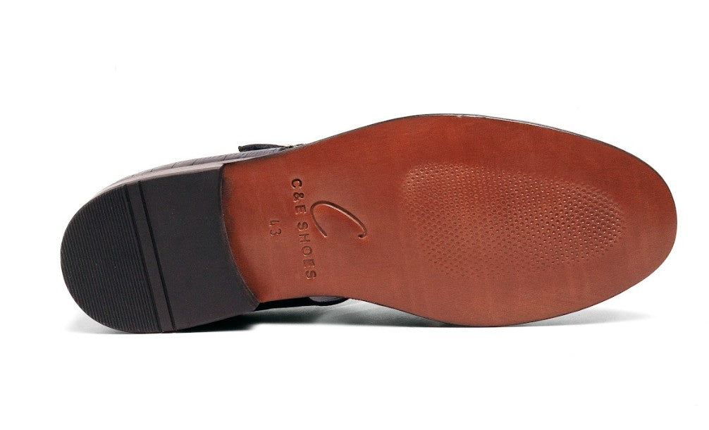 C Collection Crocodile Sandal - Brown