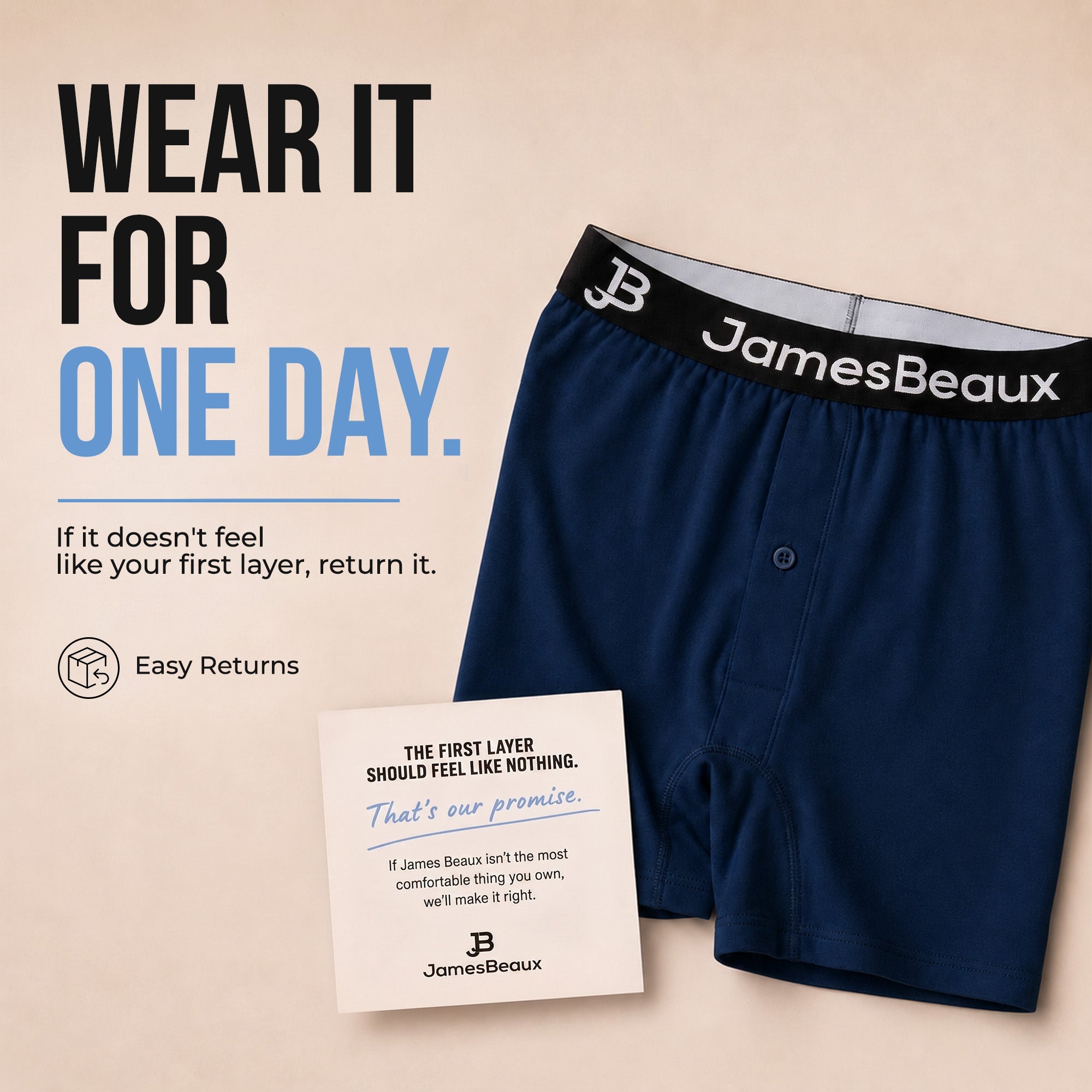 Men's Bamboo Anti-Chafing & Breathable Boxer Shorts (3-Pack) | Navy