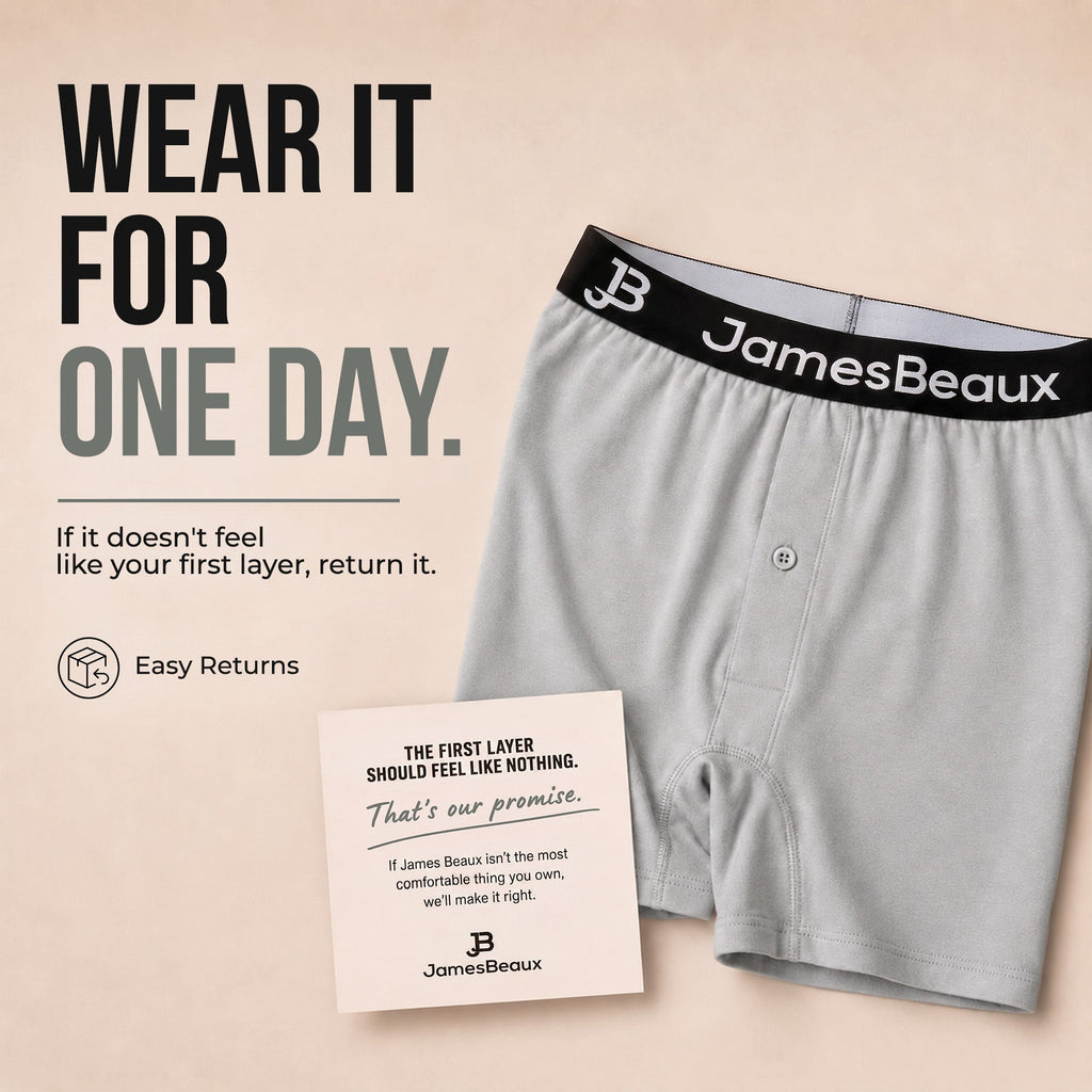 Men's Bamboo Boxer Shorts - Ultra-Soft & Breathable Underwear (Heather Gray)