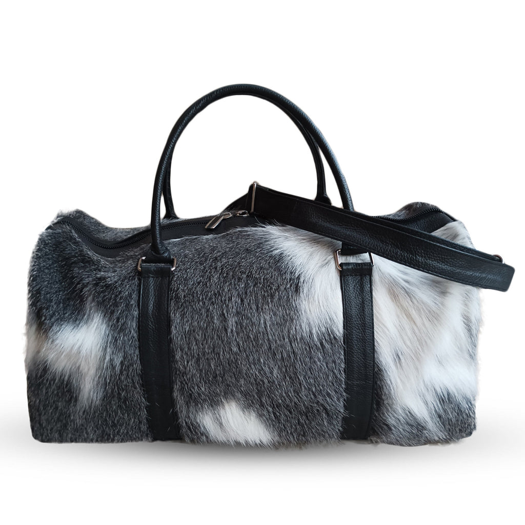 Pony Skin Bags: Cowhide Duffel Bag, Handcrafted Leather Travel,Perfect Gift for Adventurers
