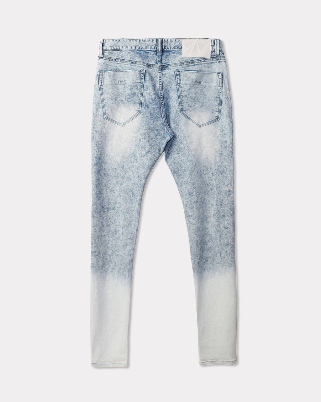 Men's Acid Washed Slim Tapered Jean in Blue - Konus Brand