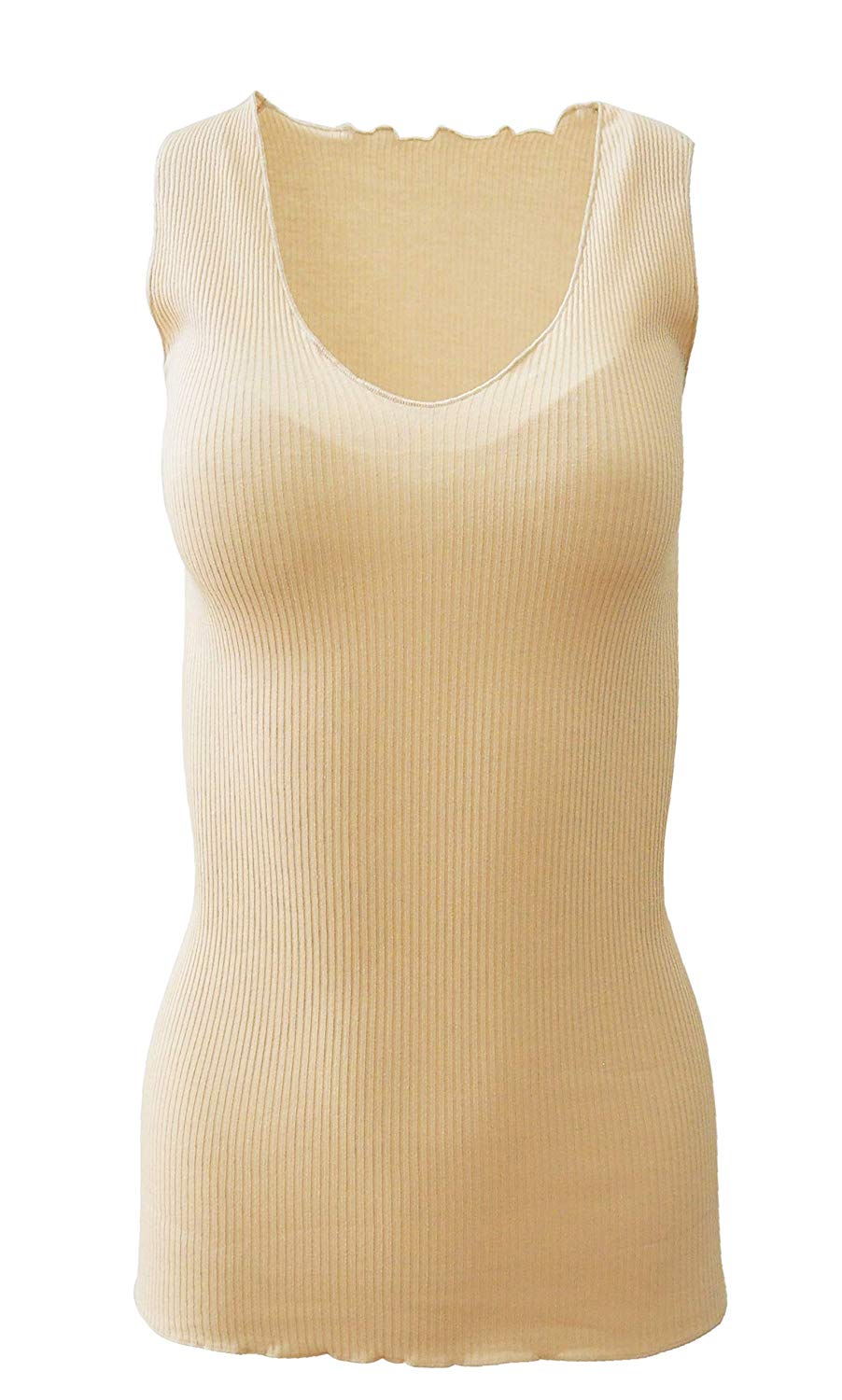 BASIC COTTON Free Spirit Premium Quality 100% Cotton Women's Tank Top. Proudly Made in Italy (603)