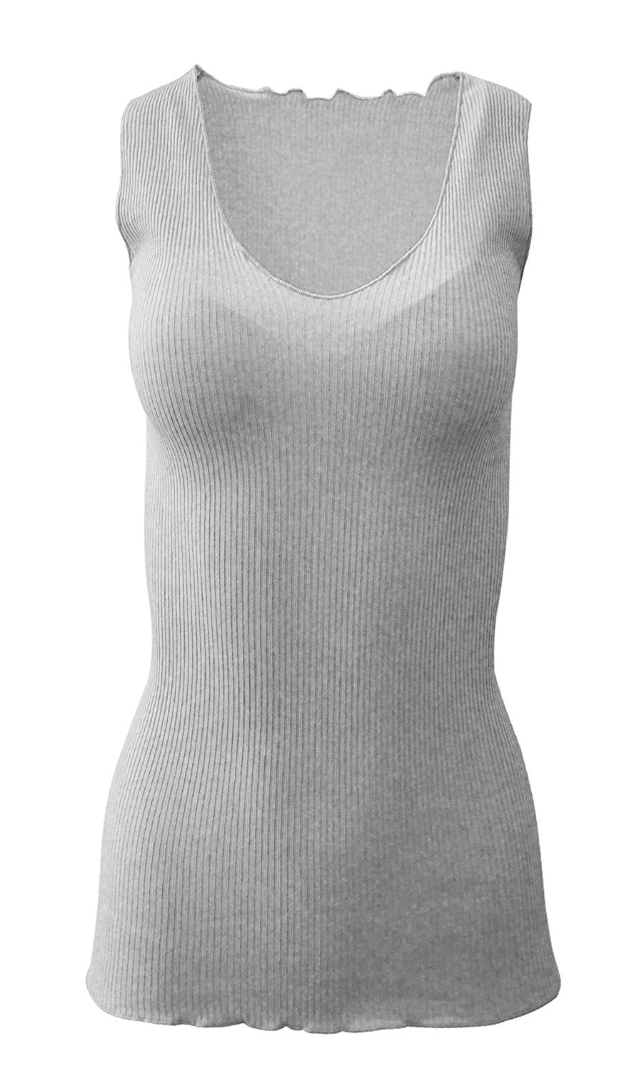 BASIC COTTON Free Spirit Premium Quality 100% Cotton Women's Tank Top. Proudly Made in Italy (603)