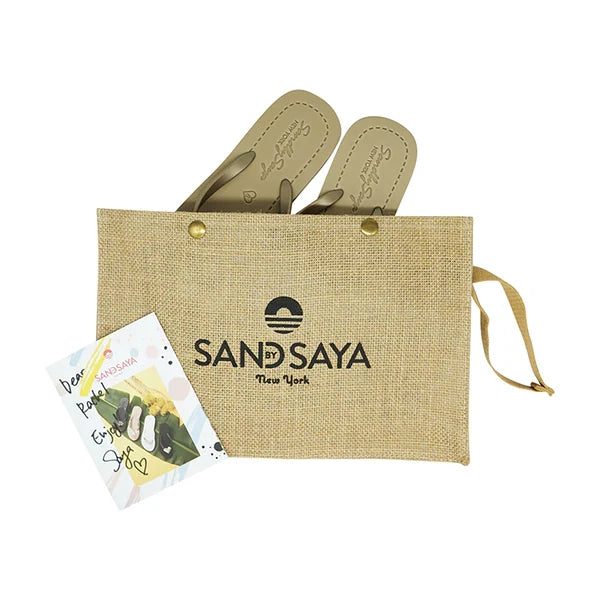 Smith - Gold Leaves Rhinestone Mid Wedge Flip Flops