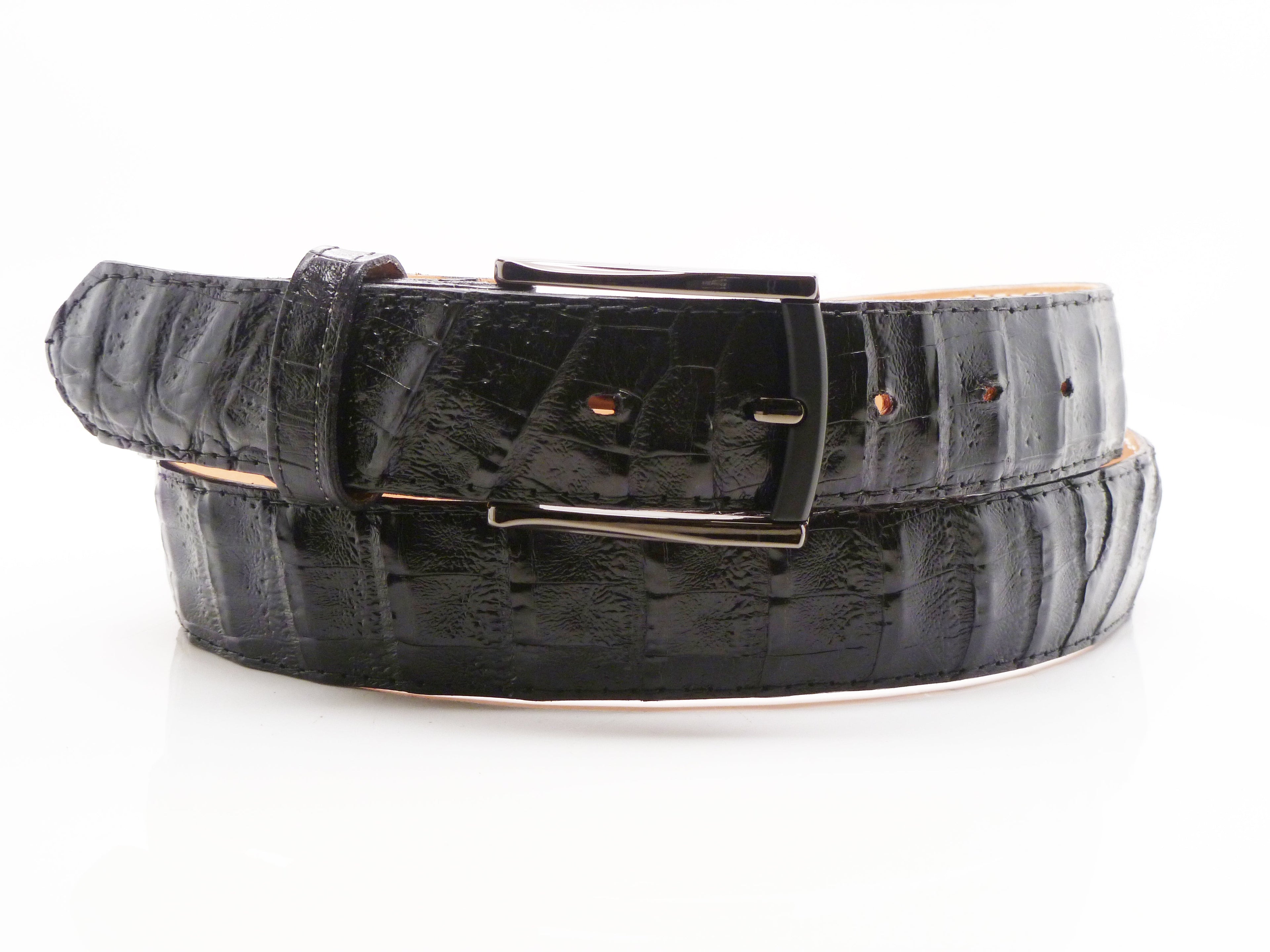 Maurice Crocodile Belt - Black