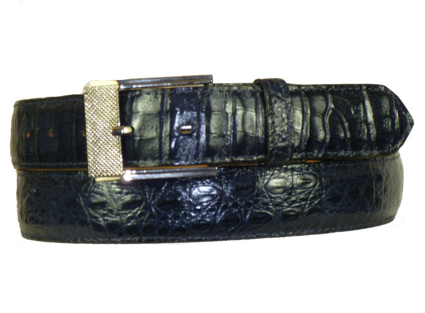 Maurice Crocodile Belt - Blue