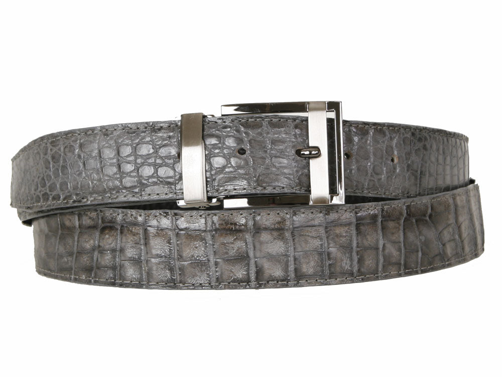 Maurice Baby Crocodile Belt - Grey