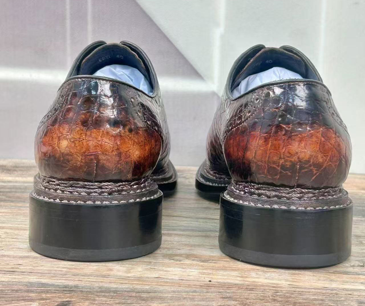 Maurice Regent Alligator Oxford - Cognac