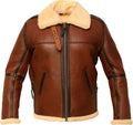 New Men’s Distresses Flight Leather Jacket With Fur