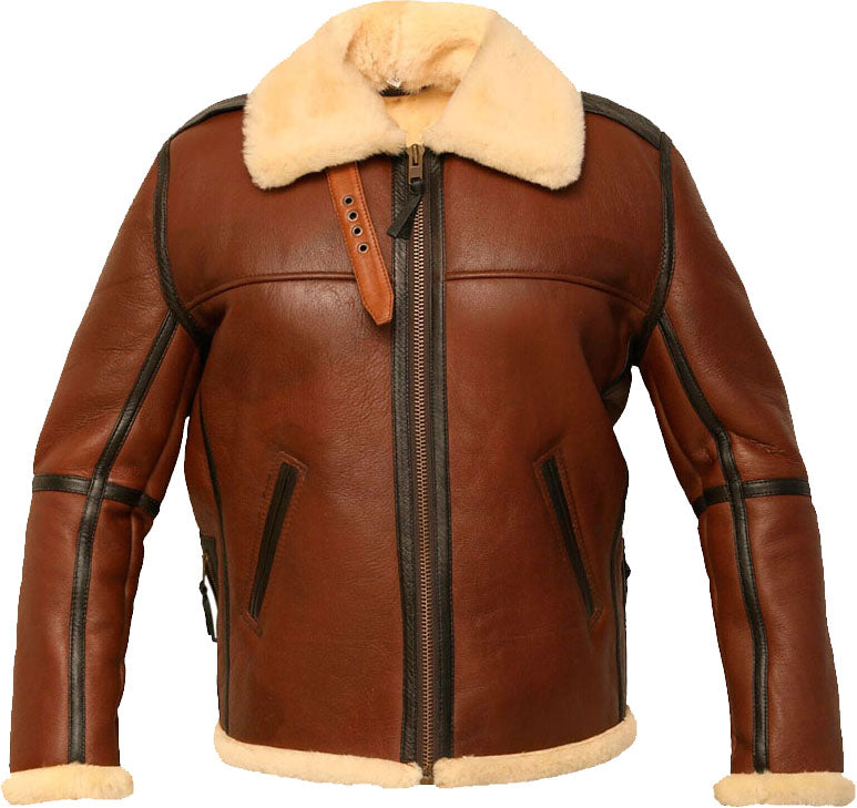 New Men’s Distresses Flight Leather Jacket With Fur