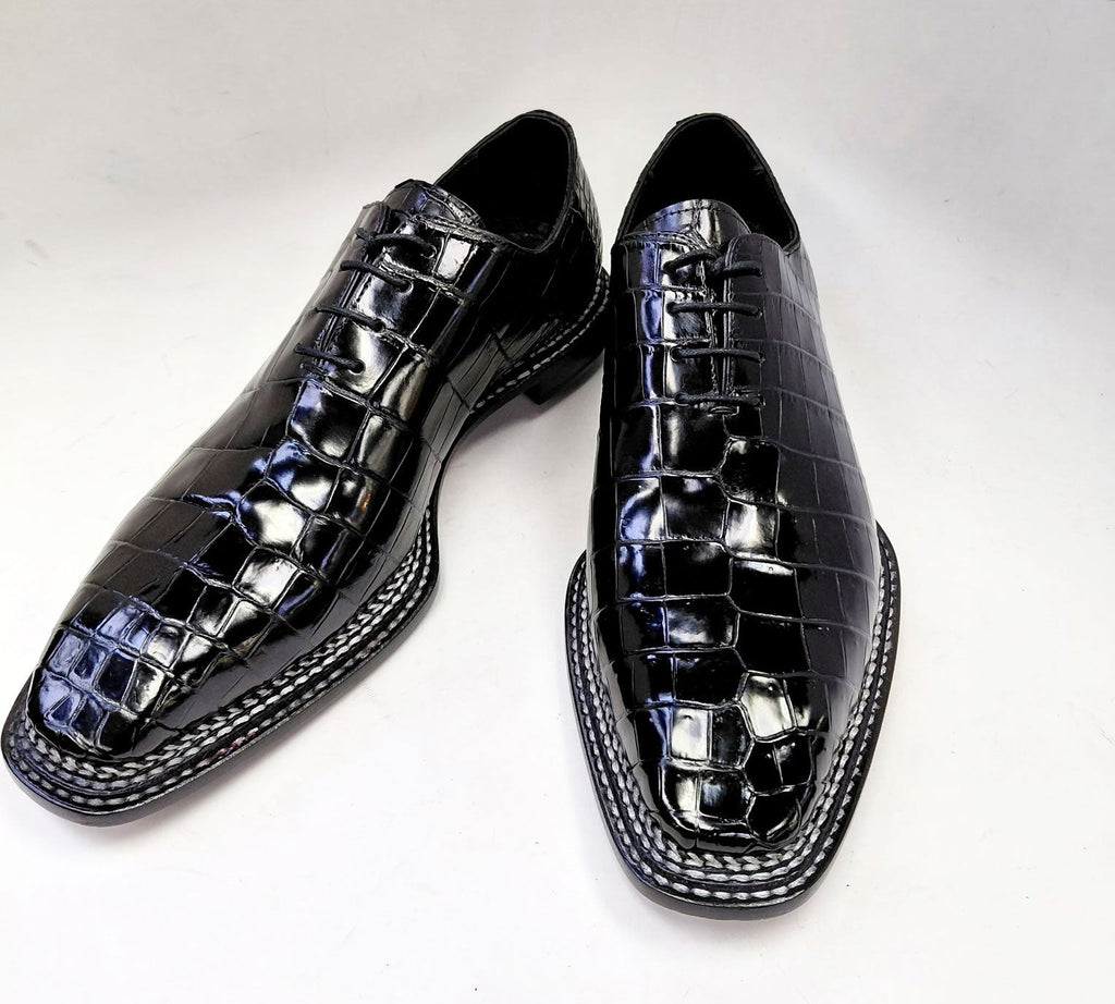 Maurice Philadelphia Custom Made Alligator Oxford - Black