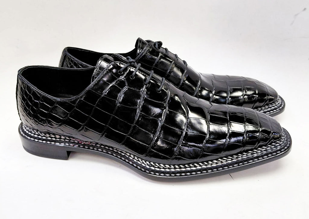 Maurice Philadelphia Custom Made Alligator Oxford - Black