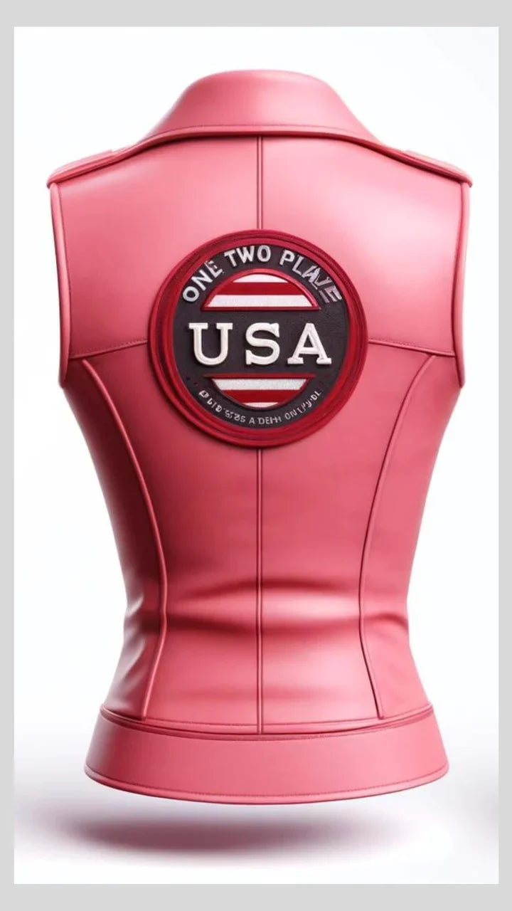 Pink Leather Vest USA for Women