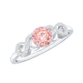 IGI Certified Lab Grown Pink Diamond Infinity Engagement Ring