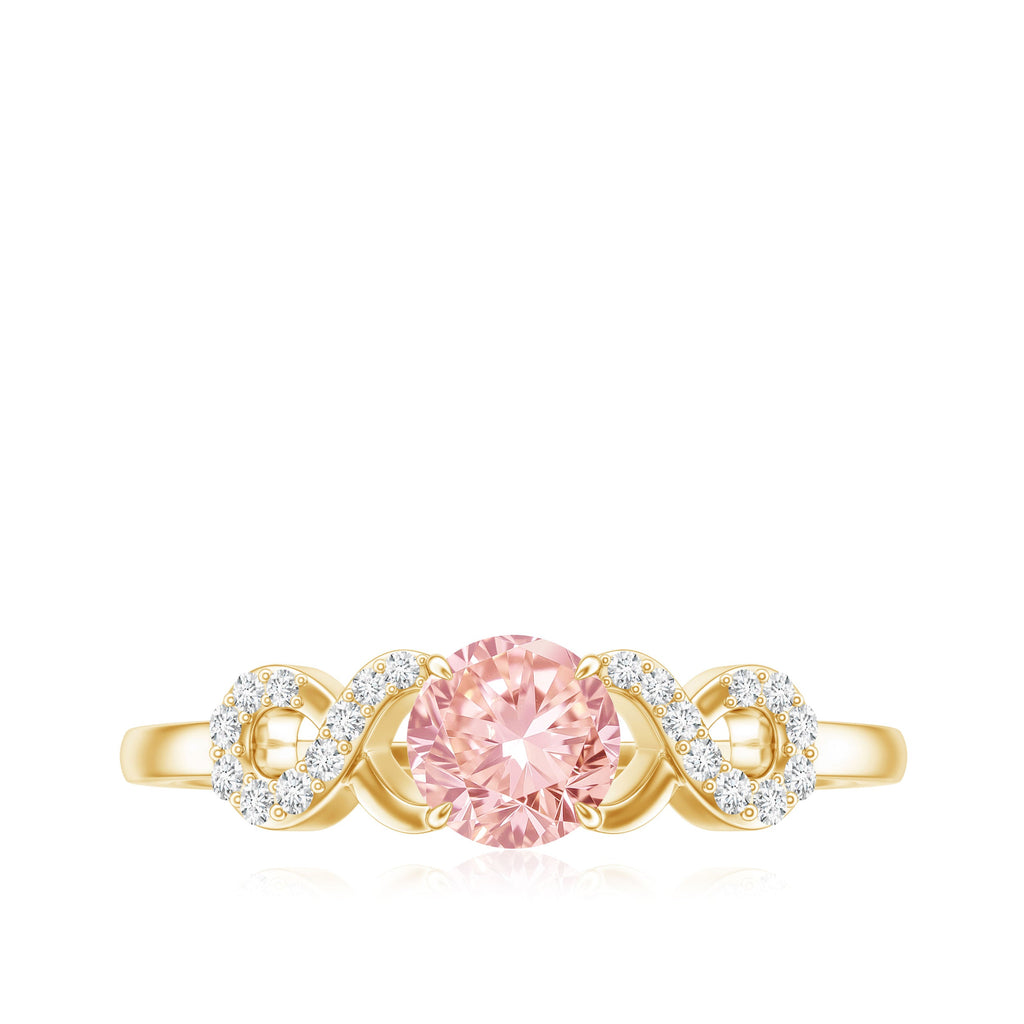 IGI Certified Lab Grown Pink Diamond Infinity Engagement Ring