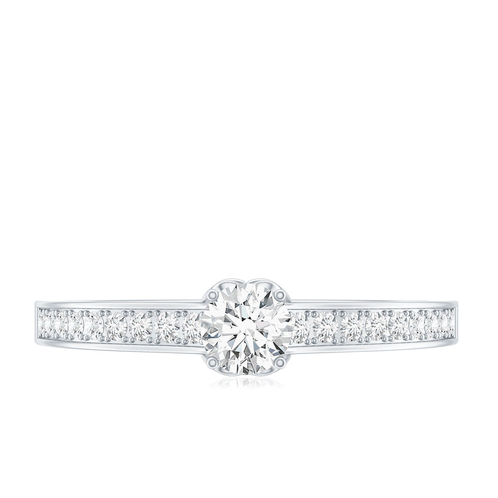 Certified Lab Grown Diamond Minimalistic Engagement Ring