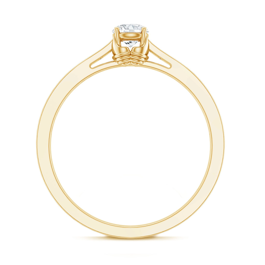 Certified Lab Grown Diamond Minimalistic Engagement Ring