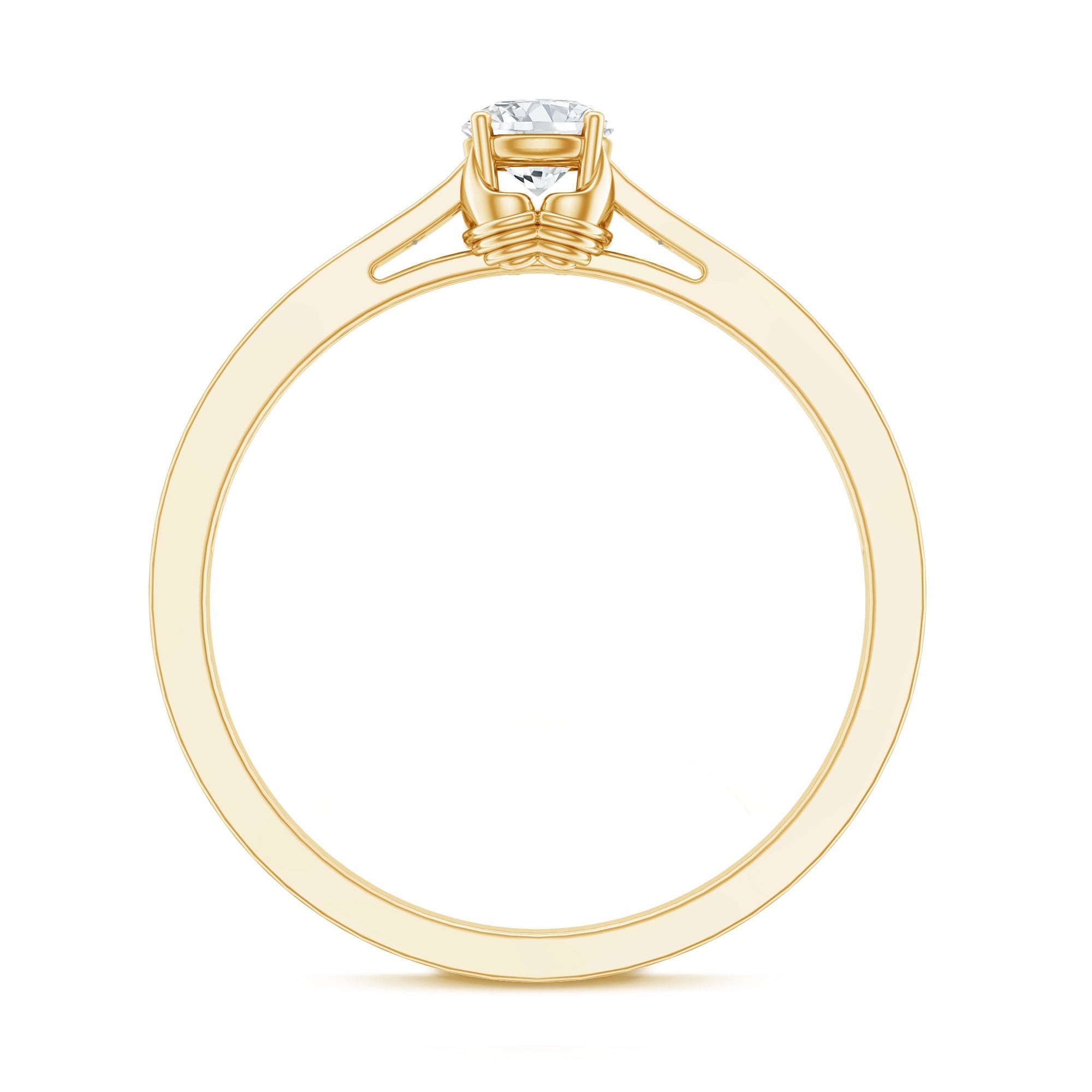 Certified Lab Grown Diamond Minimalistic Engagement Ring