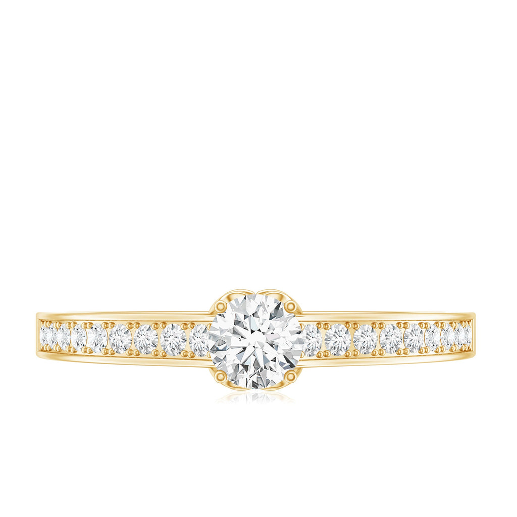 Certified Lab Grown Diamond Minimalistic Engagement Ring