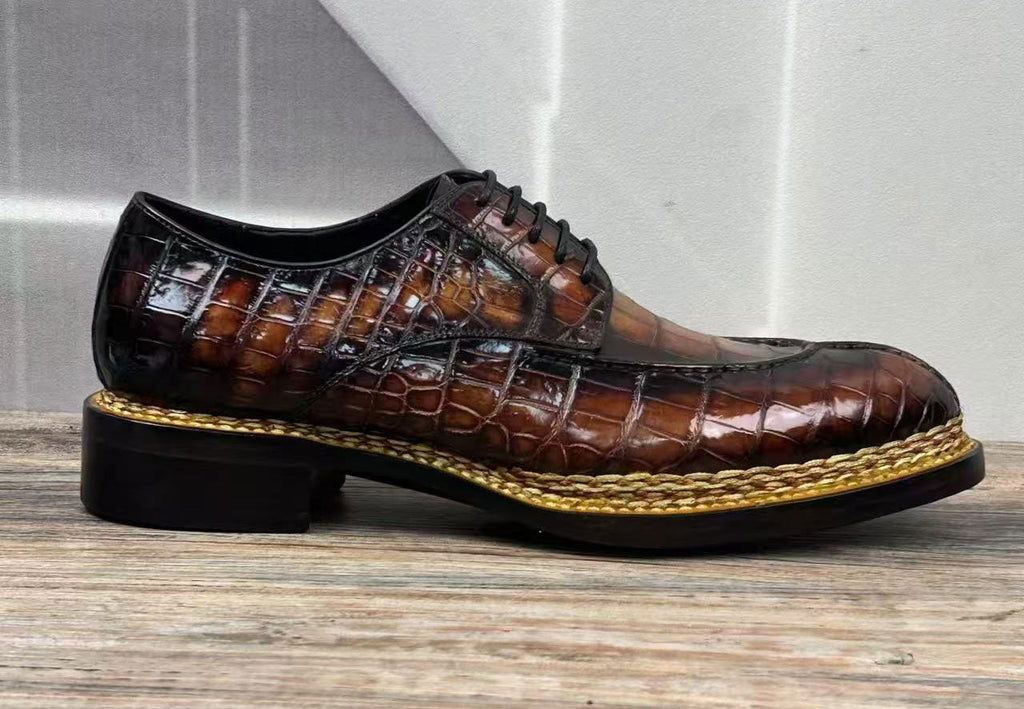 Maurice Regent Alligator Oxford - Cognac