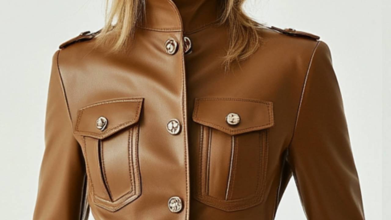 Rosie Leather Brown Jacket – Women’s Genuine Leather Jacket