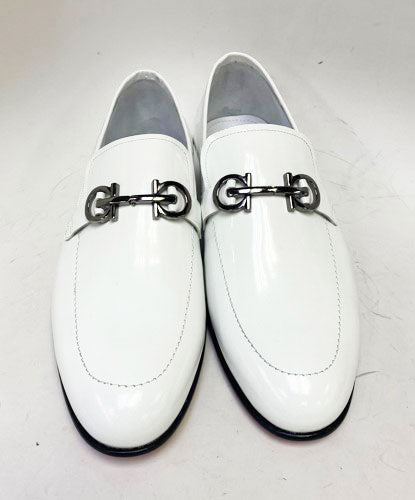 C Collection Patent Leather Loafer - White