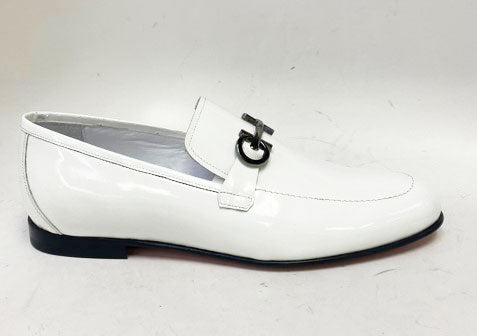 C Collection Patent Leather Loafer - White