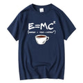 Men's Cotton T-Shirt – Funny Energy=Milk+Coffee Summer Tee