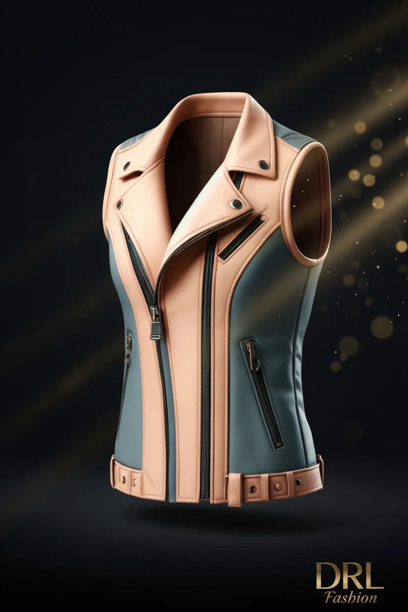 Brilliant Leather Vest Jacket for Women