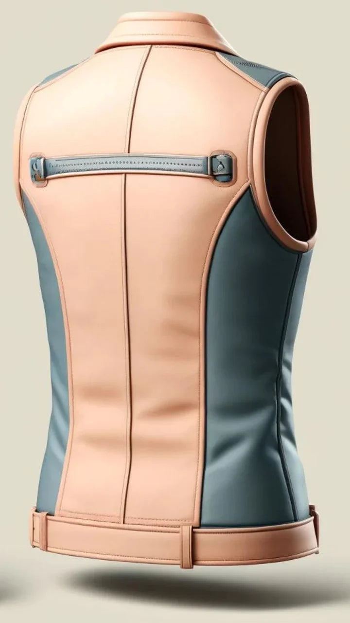 Brilliant Leather Vest Jacket for Women