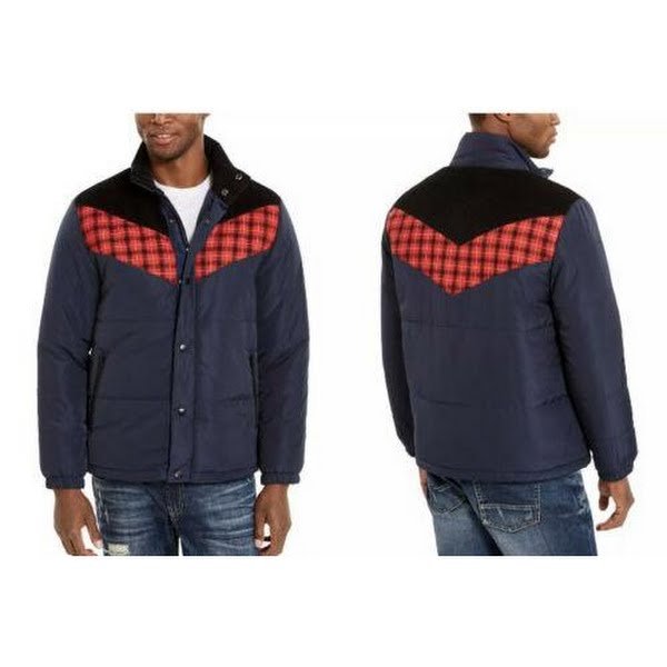 American Rag Mens Brady Colorblocked Puffer Jacket - DRL Fashion | Women & Men's Clothing