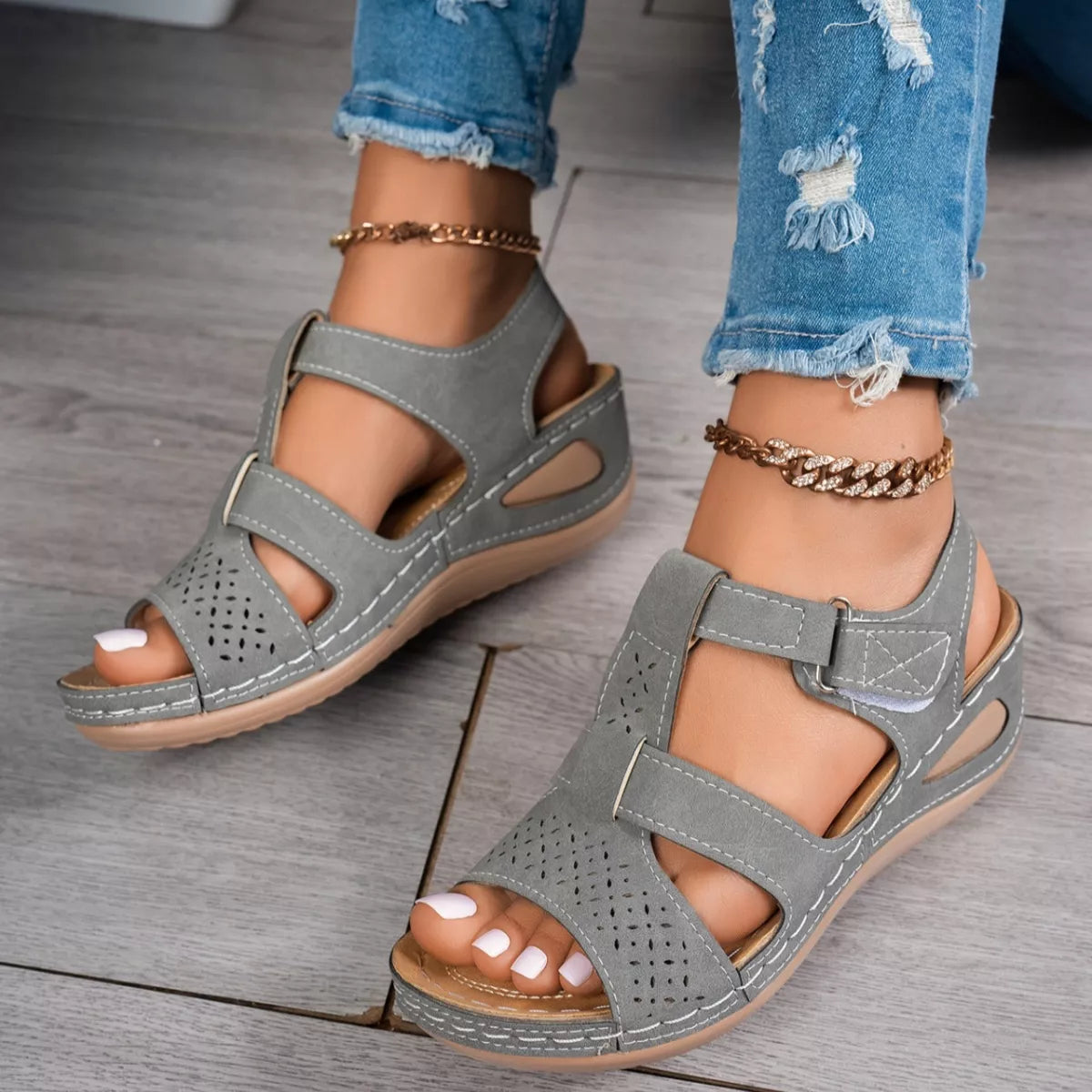 Open Toe Wedge Sandals