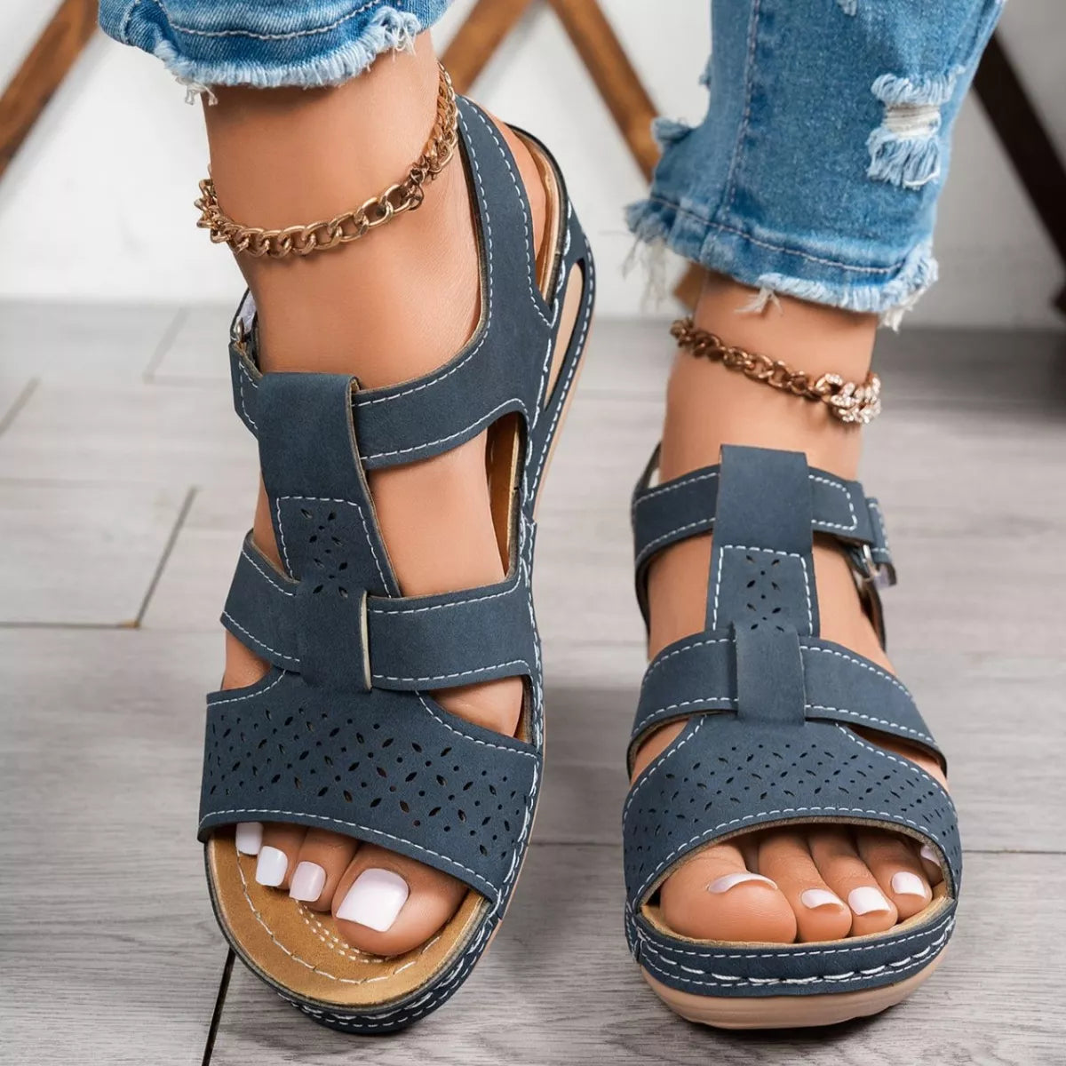 Open Toe Wedge Sandals