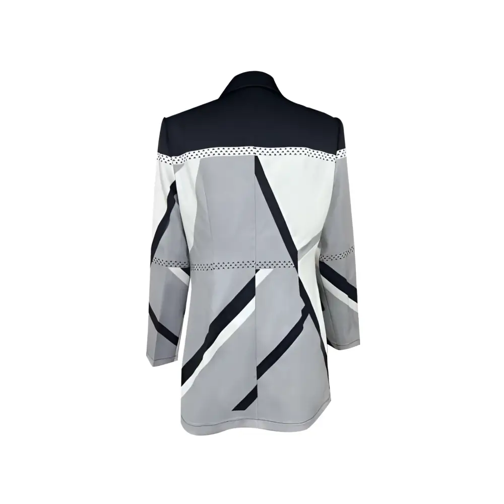 Geometric Patterned Fashionable Clothing Blazer