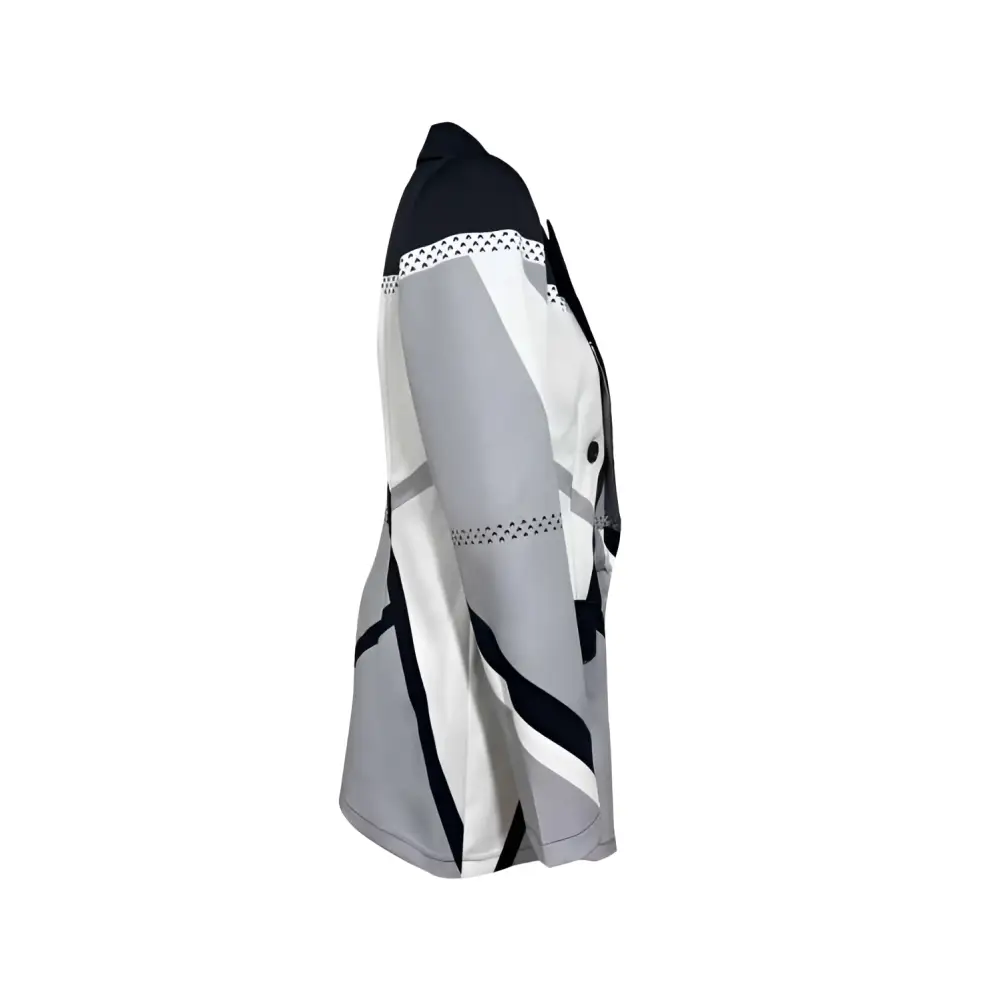 Geometric Patterned Fashionable Clothing Blazer