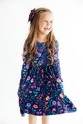 Botanical Beauty L/S Pocket Twirl Dress