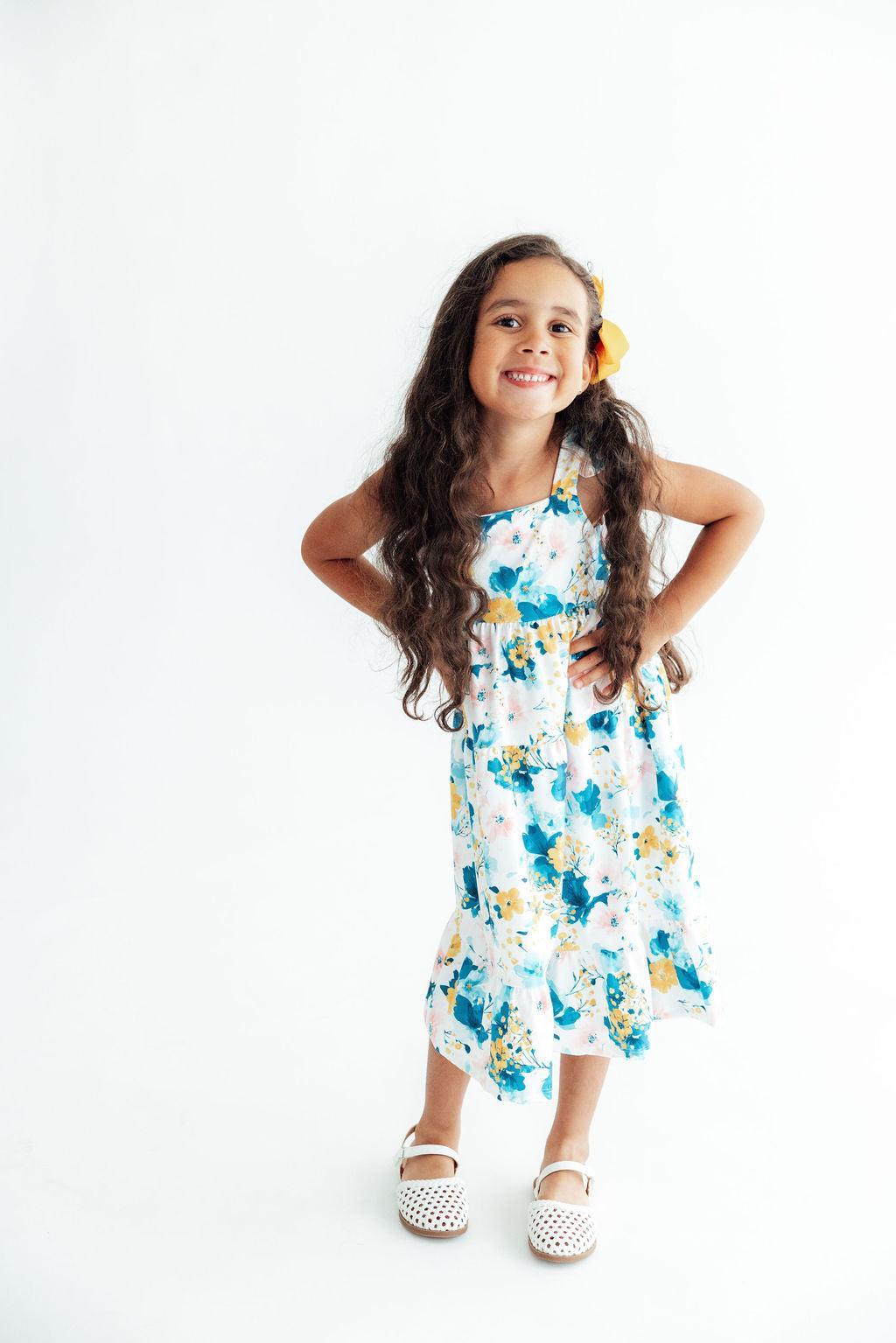 Blooming Buttercups Ruffle Maxi Dress