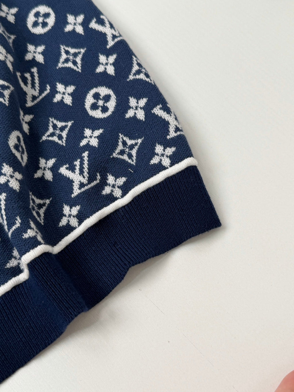 LV Jacquard Knit Crew Neck T-Shirt