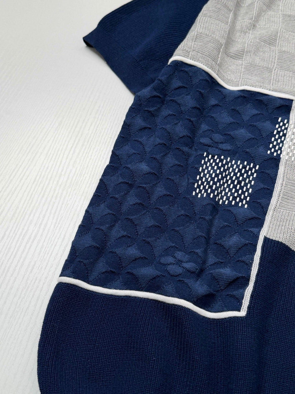 LV Jacquard Knit Crew Neck T-Shirt