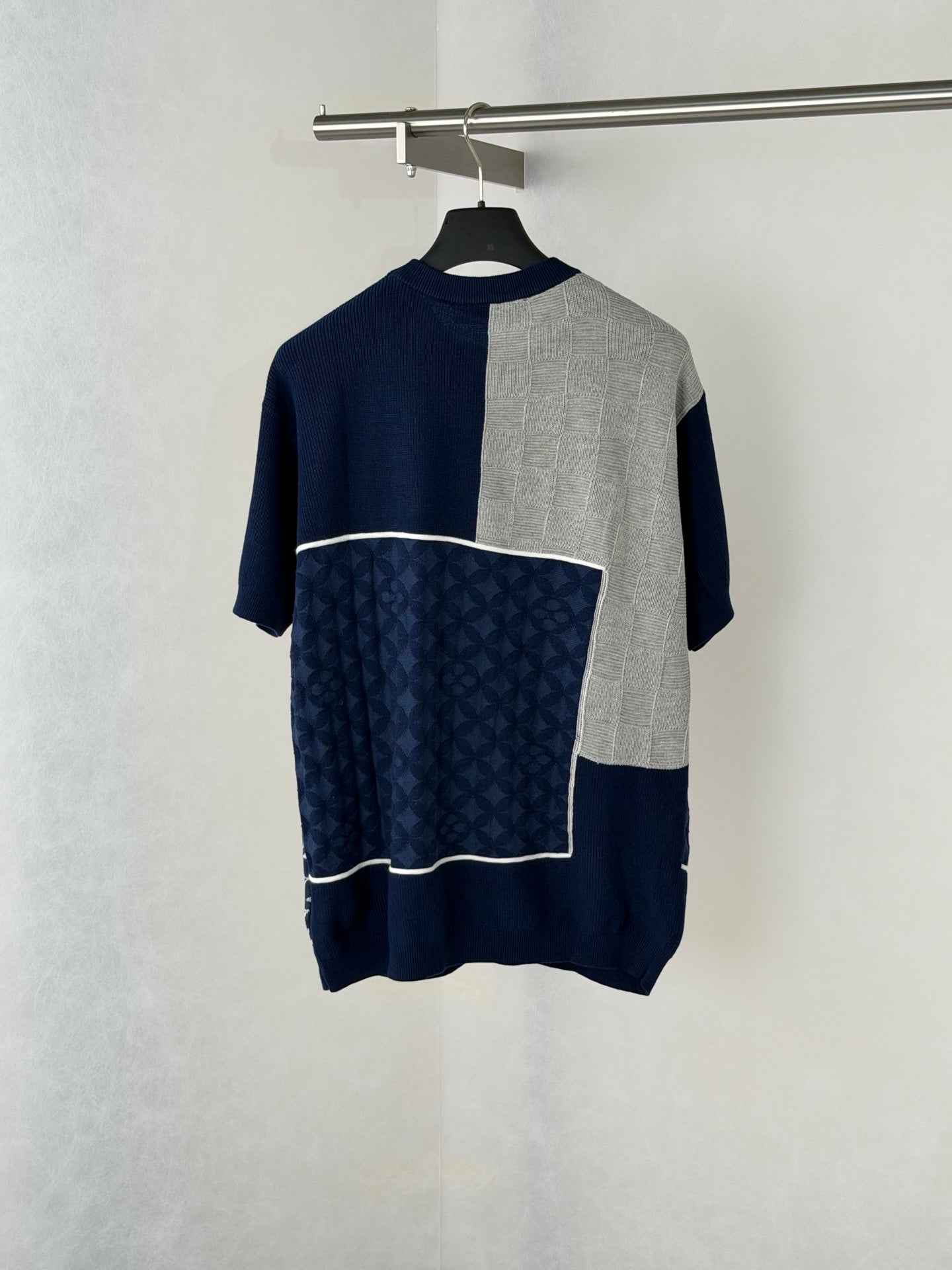 LV Jacquard Knit Crew Neck T-Shirt