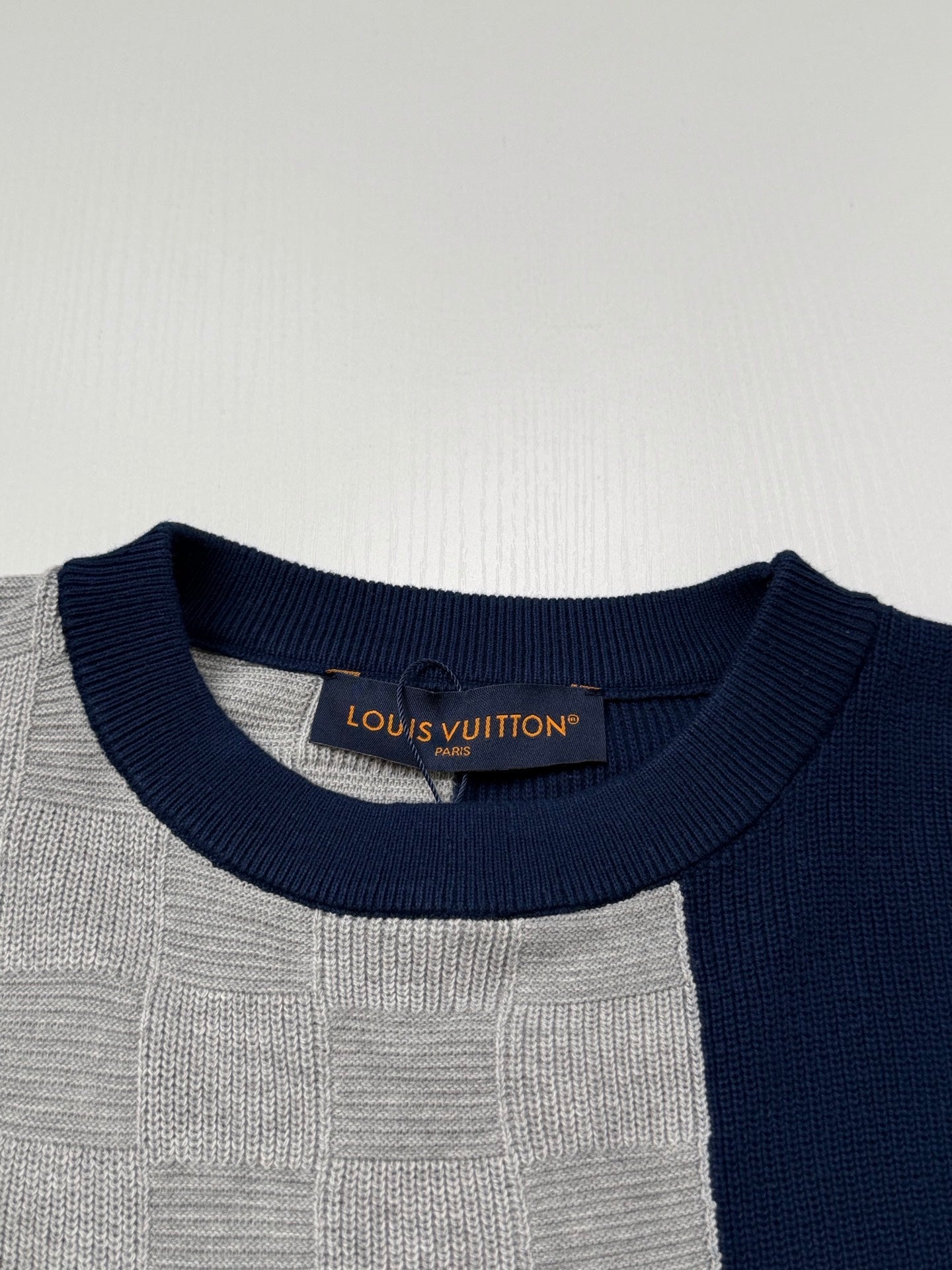 LV Jacquard Knit Crew Neck T-Shirt